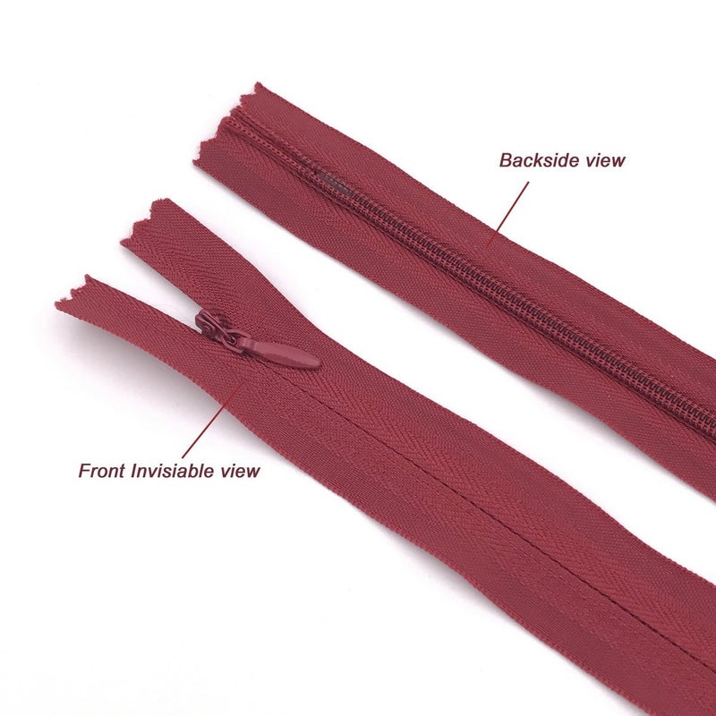 YUEDI 40PCS Nylon Invisible Zipper,Sewing for Handmade Garment/Bags/Home Textile,Tailor Sewer Crafter's Special(22 inch,Mix Color) - Image 3